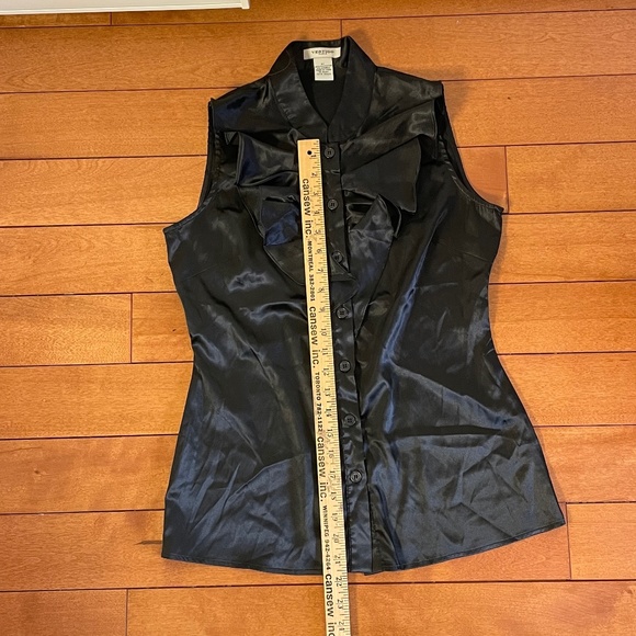 Y2K Vertigo Paris Black Satin Top XS - Picture 4 of 7